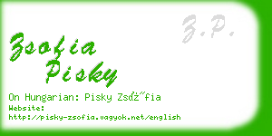 zsofia pisky business card